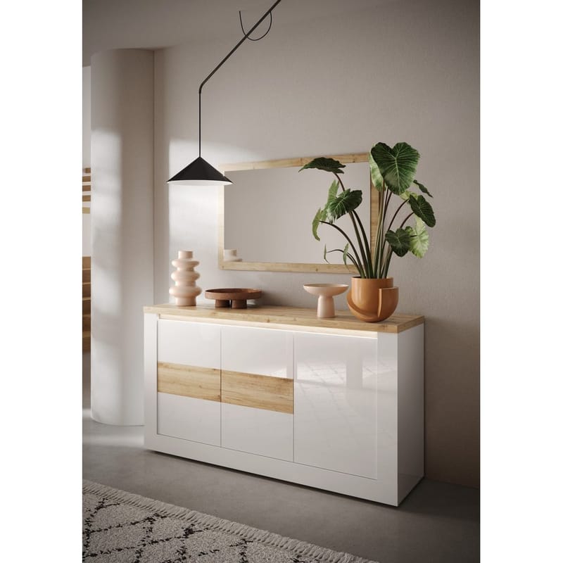 Vandesar Skänk 160 cm - Natur/Vit - Förvaring - Förvaringsmöbler - Skänkar & sideboards