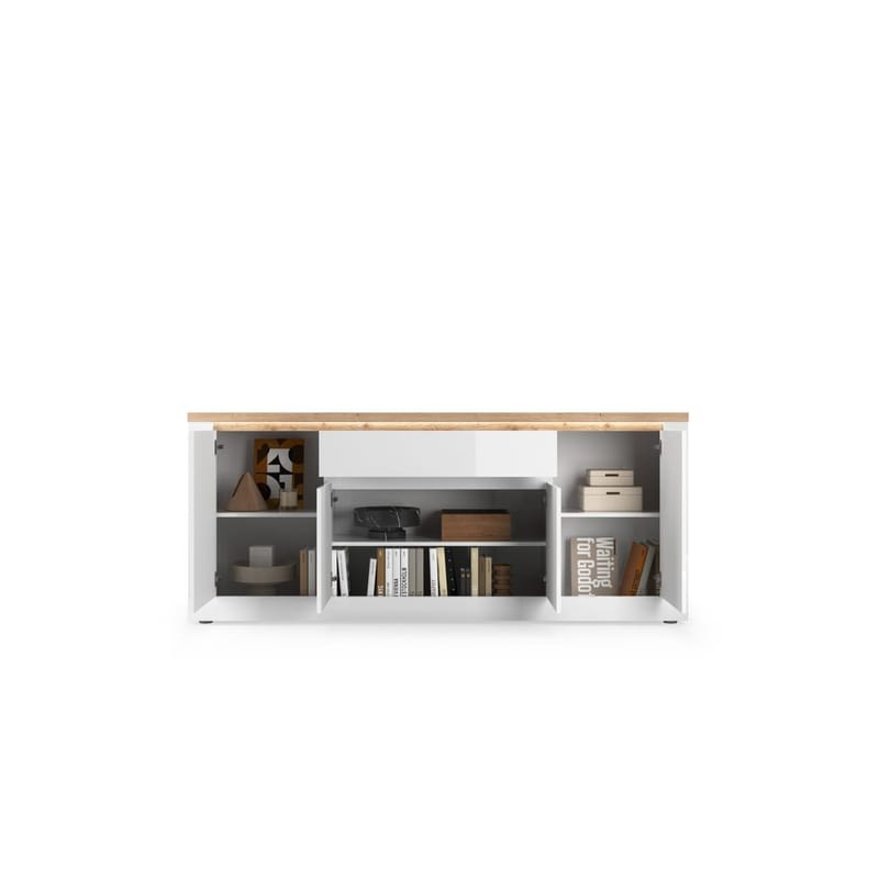 Vandesar Skänk 207 cm - Natur/Vit - Förvaring - Förvaringsmöbler - Skänkar & sideboards
