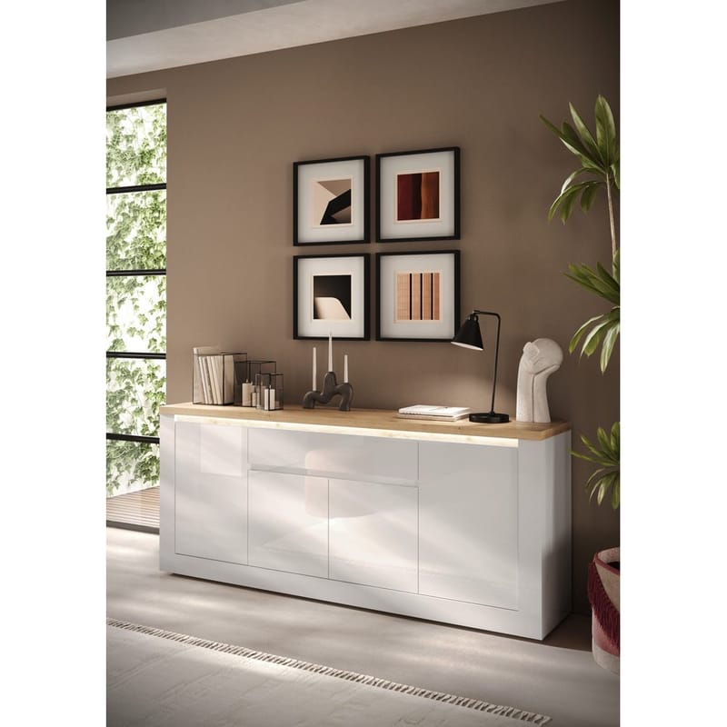 Vandesar Skänk 207 cm - Natur/Vit - Förvaring - Förvaringsmöbler - Skänkar & sideboards