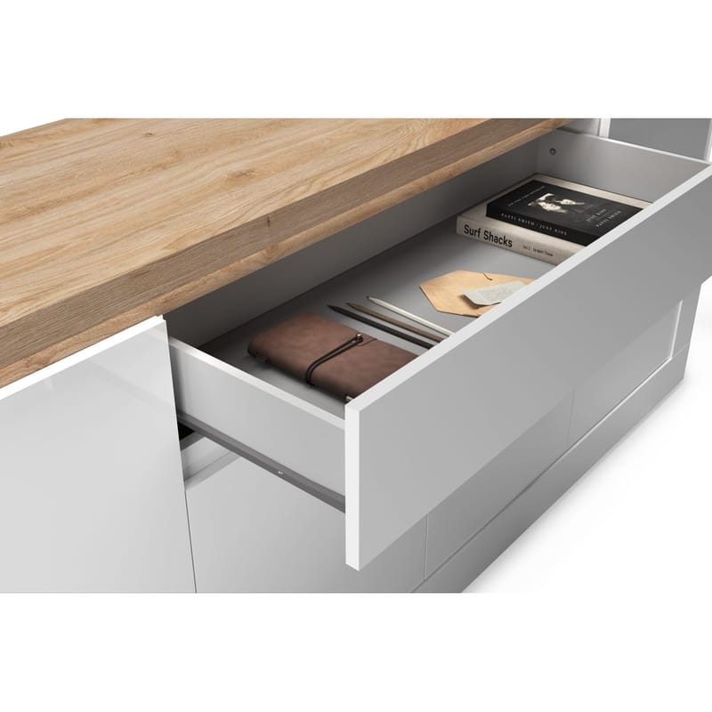 Vandesar Skänk 207 cm - Natur/Vit - Förvaring - Förvaringsmöbler - Skänkar & sideboards