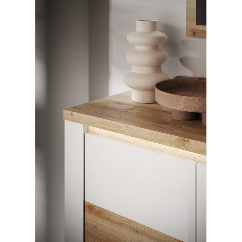 Vandesar Tv-Bänk 207 cm - Natur/Vit - Förvaring - Förvaringsmöbler - Skänkar & sideboards