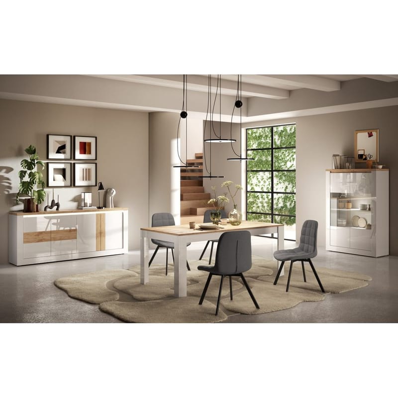 Vandesar Tv-Bänk 207 cm - Natur/Vit - Förvaring - Förvaringsmöbler - Skänkar & sideboards