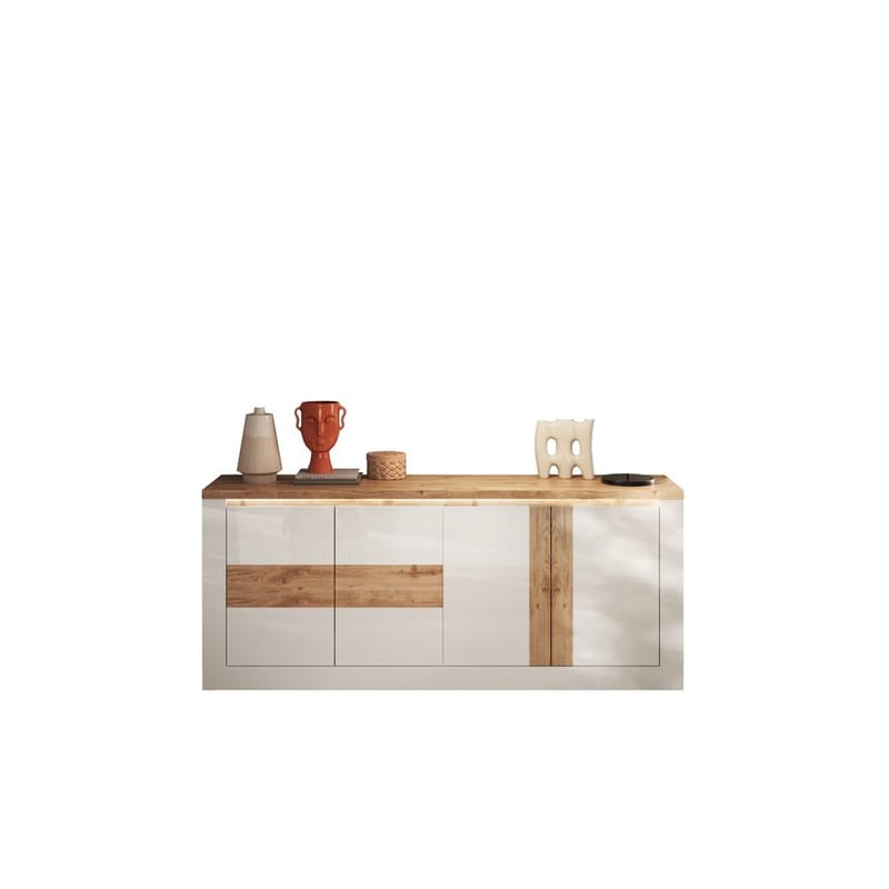 Vandesar Tv-Bänk 207 cm - Natur/Vit - Förvaring - Förvaringsmöbler - Skänkar & sideboards