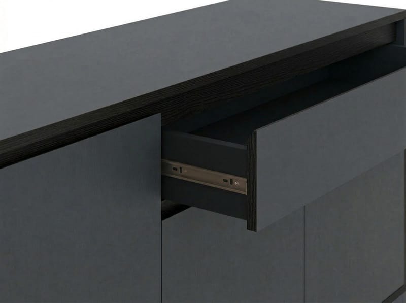 Velar Konsol 180x80x40 cm - Antracit/Wood Black/Svart - Förvaring - Förvaringsmöbler - Skänkar & sideboards