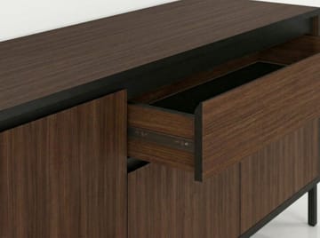 Velar Konsol 180x80x40 cm - Milano Walnut, Wood Black, Black - Förvaring - Förvaringsmöbler - Skänkar & sideboards