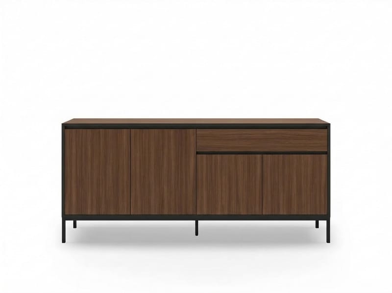 Velar Konsol 180x80x40 cm - Milano Walnut, Wood Black, Black - Förvaring - Förvaringsmöbler - Skänkar & sideboards