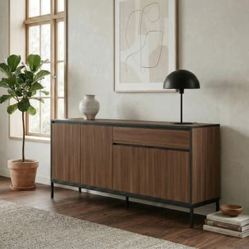Velar Konsol 180x80x40 cm - Milano Walnut, Wood Black, Black - Förvaring - Förvaringsmöbler - Skänkar & sideboards