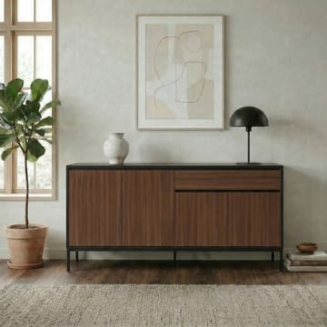 Velar Konsol 180x80x40 cm - Milano Walnut, Wood Black, Black - Förvaring - Förvaringsmöbler - Skänkar & sideboards