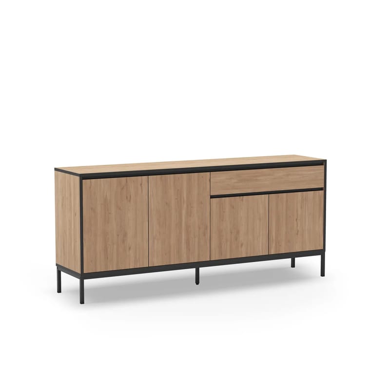Velar Konsol 180x80x40 cm - Naturlig ek, Wood Black, svart - Förvaring - Förvaringsmöbler - Skänkar & sideboards