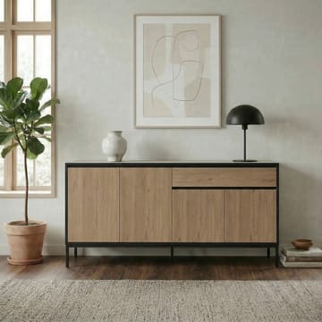Velar Konsol 180x80x40 cm - Naturlig ek, Wood Black, svart - Förvaring - Förvaringsmöbler - Skänkar & sideboards
