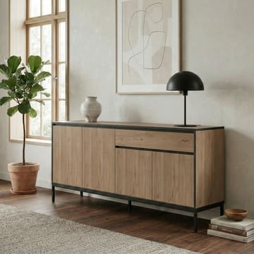 Velar Konsol 180x80x40 cm - Naturlig ek, Wood Black, svart - Förvaring - Förvaringsmöbler - Skänkar & sideboards
