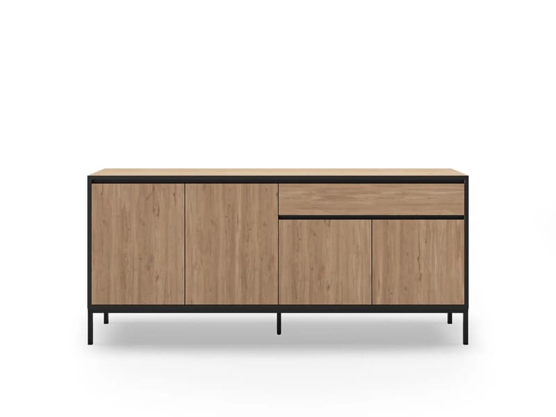 Velar Konsol 180x80x40 cm - Naturlig ek, Wood Black, svart - Förvaring - Förvaringsmöbler - Skänkar & sideboards