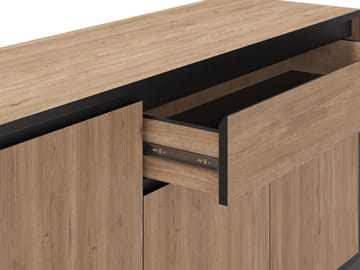 Velar Konsol 180x80x40 cm - Naturlig ek, Wood Black, svart - Förvaring - Förvaringsmöbler - Skänkar & sideboards