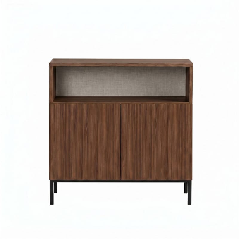 Vindor Sideboard 80x80x40 cm - Milano Walnut och svart - Förvaring - Förvaringsmöbler - Skänkar & sideboards