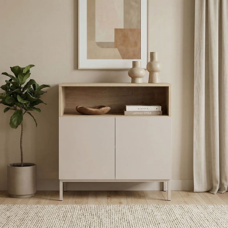 Vindor Sideboard 80x80x40 cm - Sandsten Safir Ek - Förvaring - Förvaringsmöbler - Skänkar & sideboards