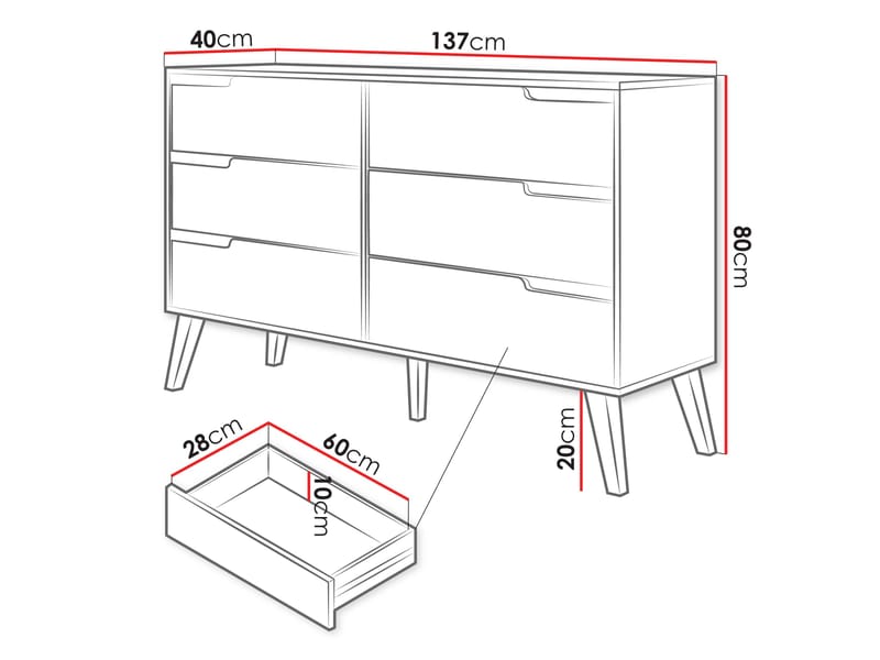 Virello Skänk 137 cm - beige - Förvaring - Förvaringsmöbler - Skänkar & sideboards