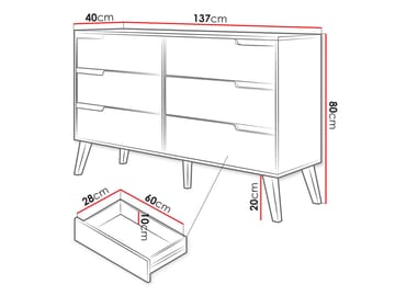 Virello Skänk 137 cm - brun - Förvaring - Förvaringsmöbler - Skänkar & sideboards