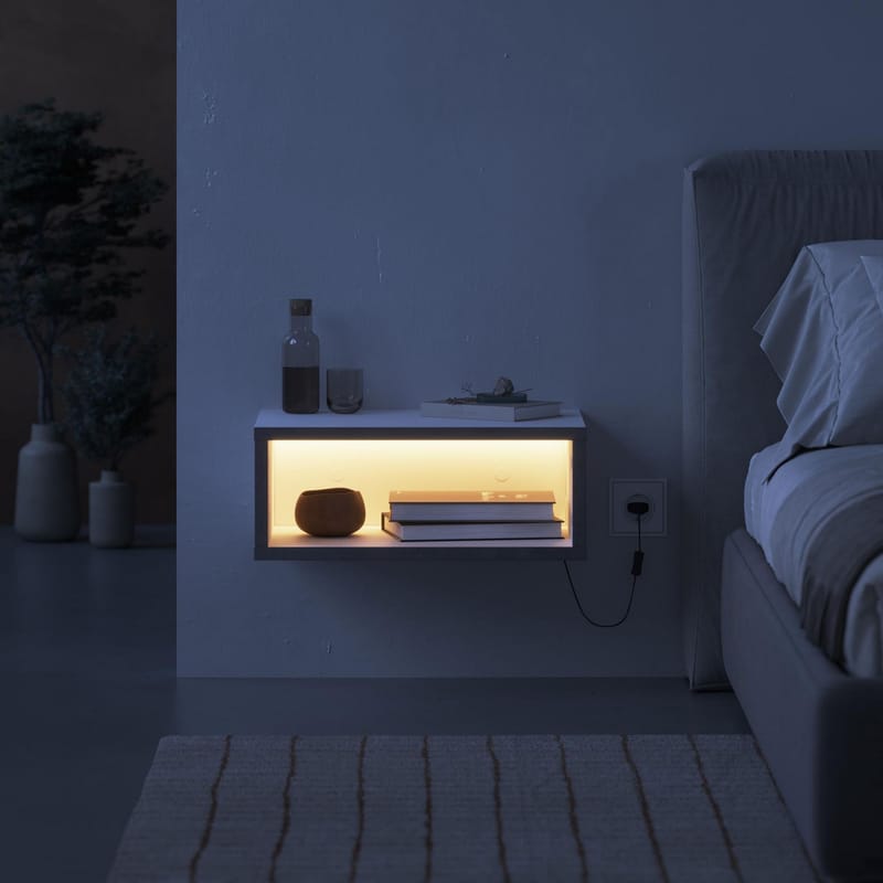 Volena Sängbord 45 cm - vit, retrogrå - Förvaring - Förvaringsmöbler - Byrå