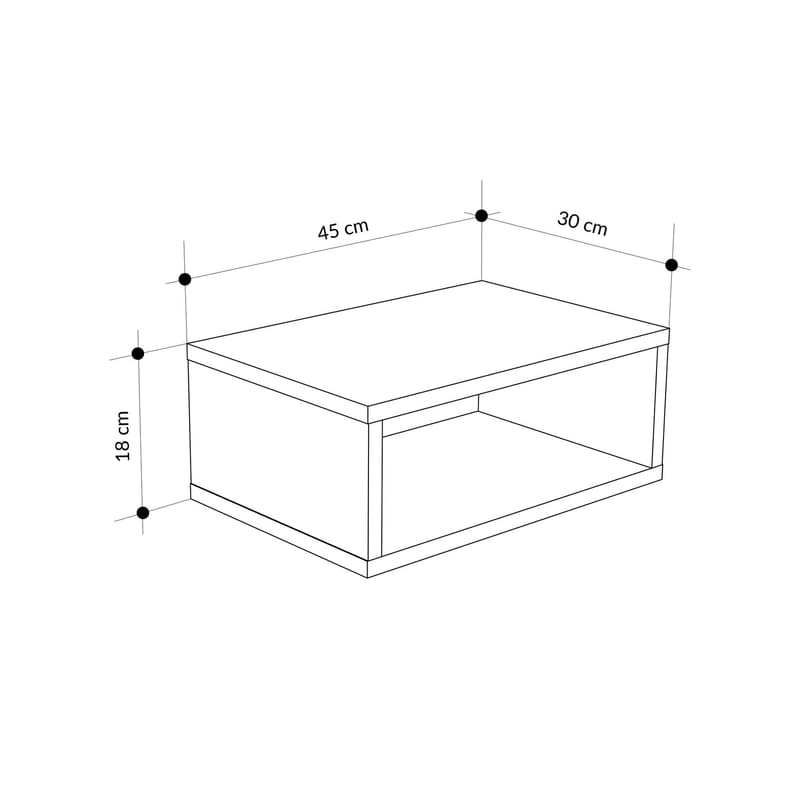 Volena Sängbord 45 cm - vit, retrogrå - Förvaring - Förvaringsmöbler - Byrå