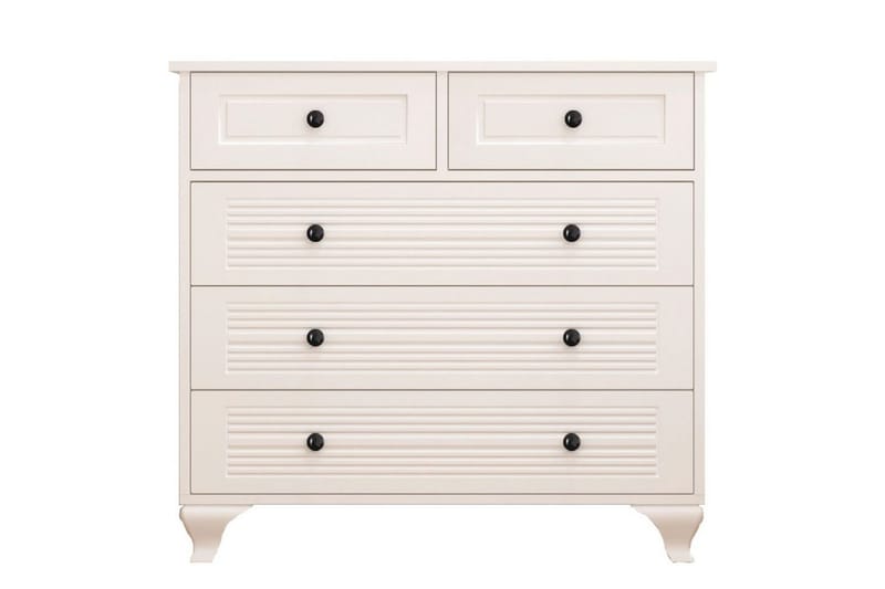 Vornrel Byrå 90 cm, Matt Vit