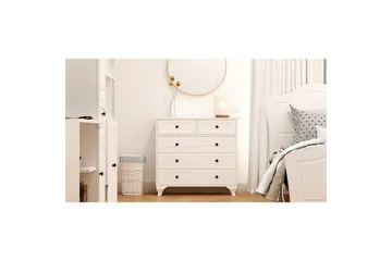 Vornrel Byrå 90 cm - Matt Vit - Förvaring - Förvaringsmöbler - Byrå