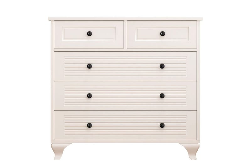 Vornrel Byrå 90 cm, Matt Vit