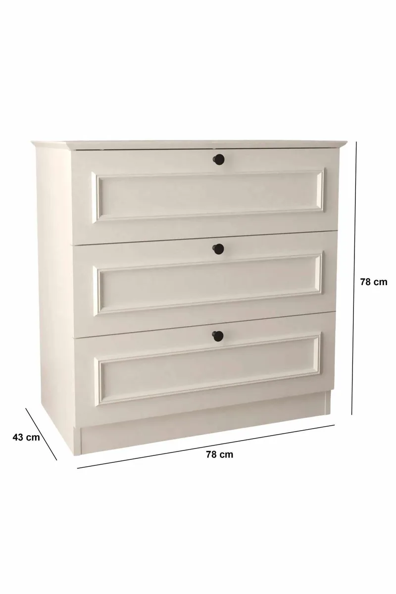 Wonthaggi Byrå 78 cm - Vit - Förvaring - Förvaringsmöbler - Byrå