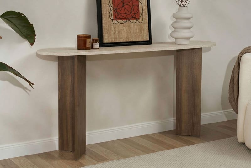 Yeno Sideboard 150x75x35 cm - Travertin, Venezia-valnöt - Förvaring - Förvaringsmöbler - Skänkar & sideboards