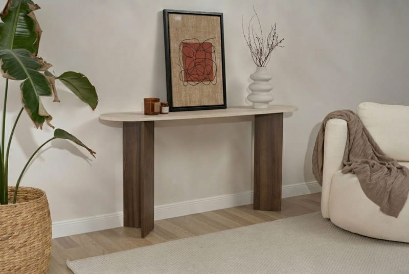 Yeno Sideboard 150x75x35 cm - Travertin, Venezia-valnöt - Förvaring - Förvaringsmöbler - Skänkar & sideboards