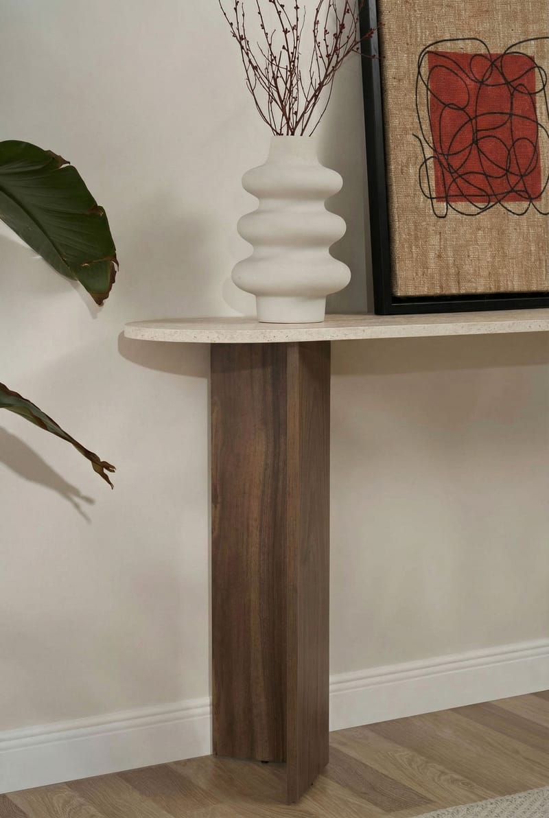 Yeno Sideboard 150x75x35 cm - Travertin, Venezia-valnöt - Förvaring - Förvaringsmöbler - Skänkar & sideboards