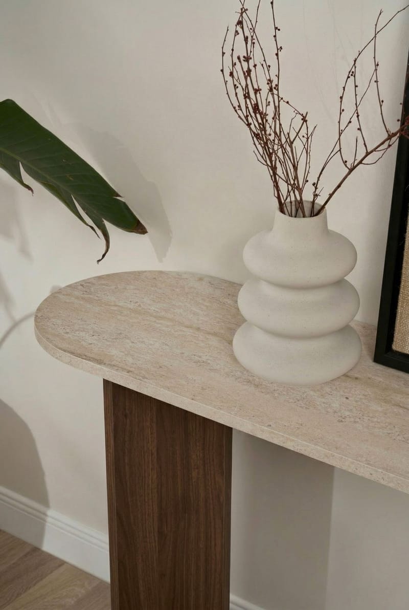 Yeno Sideboard 150x75x35 cm - Travertin, Venezia-valnöt - Förvaring - Förvaringsmöbler - Skänkar & sideboards