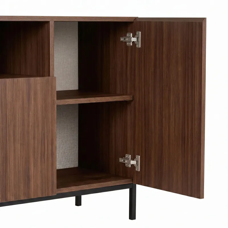 Yldran Konsolbord 160x80x40 cm - Milano Walnut och svart - Förvaring - Förvaringsmöbler - Skänkar & sideboards