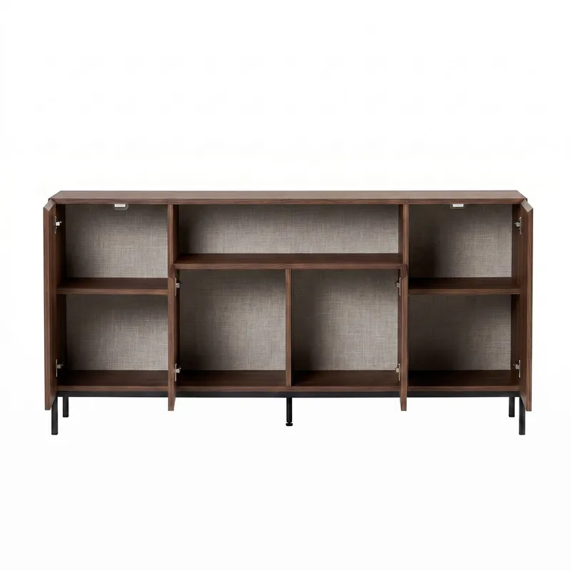 Yldran Konsolbord 160x80x40 cm - Milano Walnut och svart - Förvaring - Förvaringsmöbler - Skänkar & sideboards