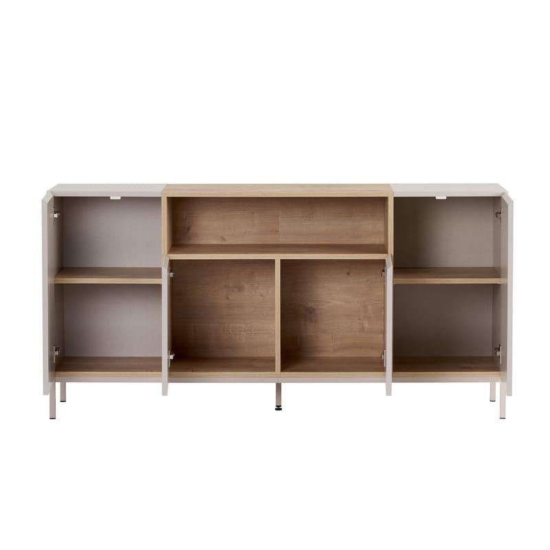Yldran Konsolbord 160x80x40 cm - Sandstone och Sapphire Oak - Förvaring - Förvaringsmöbler - Skänkar & sideboards