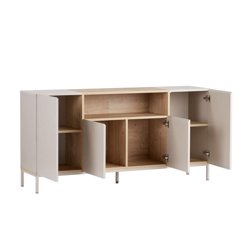 Yldran Konsolbord 160x80x40 cm - Sandstone och Sapphire Oak - Förvaring - Förvaringsmöbler - Skänkar & sideboards