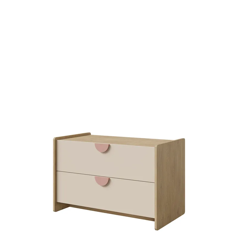Zarek Sideboard 94 cm, Brun, rosa och beige