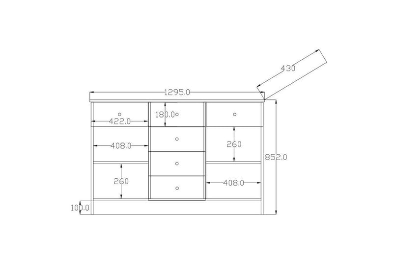 Zavira Byrå 130 cm - Matt Vit - Förvaring - Förvaringsmöbler - Byrå
