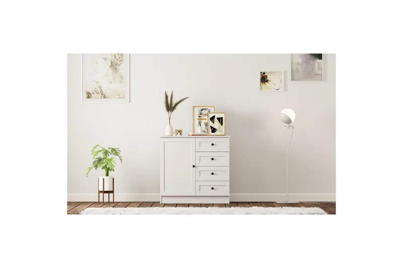 Zavira Byrå 87 cm - Matt Vit - Förvaring - Förvaringsmöbler - Byrå