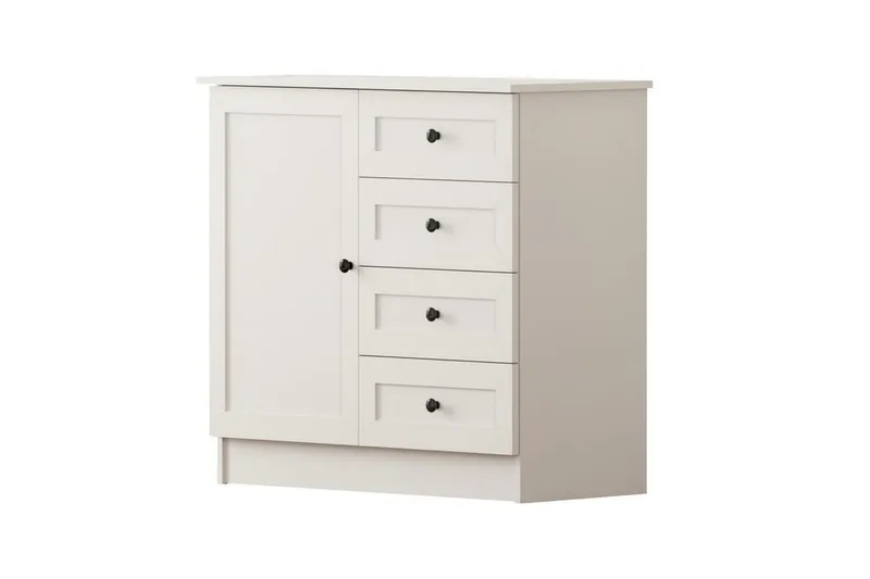 Zavira Byrå 87 cm, Matt Vit