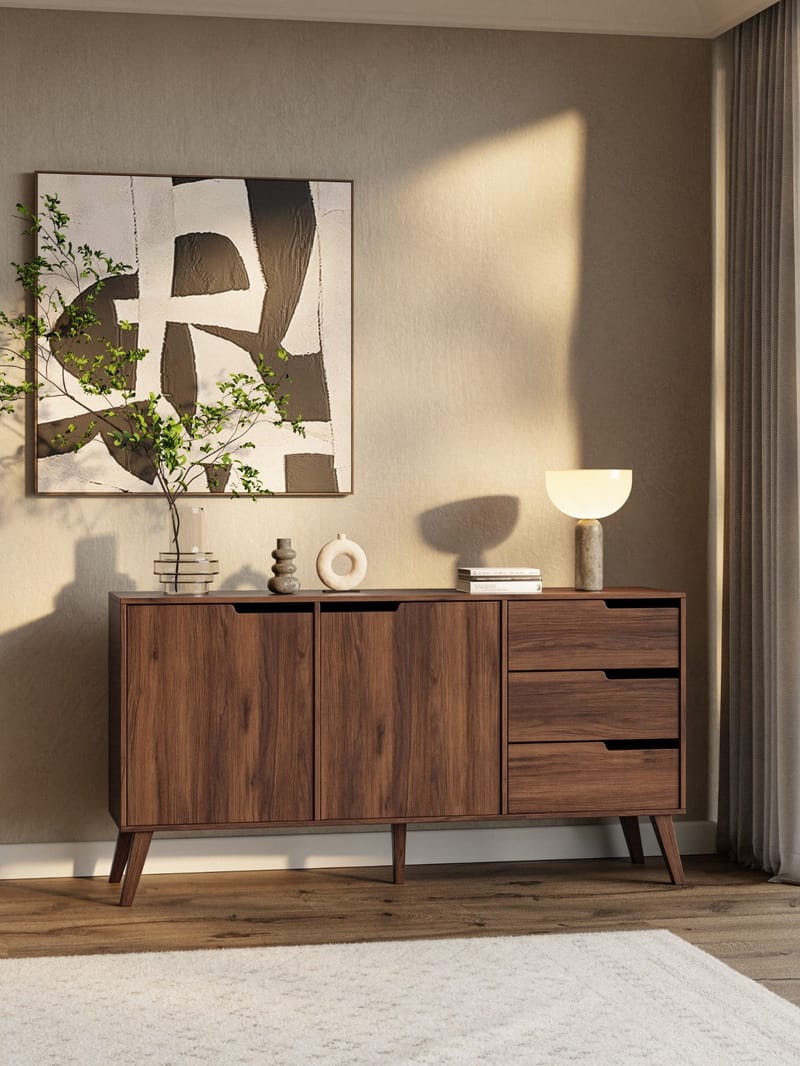 Zelto Skänk 160 cm - Warmia valnöt - Förvaring - Förvaringsmöbler - Skänkar & sideboards