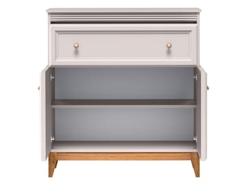 Zeylor Sideboard 92 cm - beige med ben i naturek och guld-kopparfärgade handtag - Förvaring - Förvaringsmöbler - Skänkar & sideboards