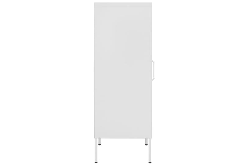 Förvaringsskåp vit 80x35x101,5 cm stål - Vit - Skåp