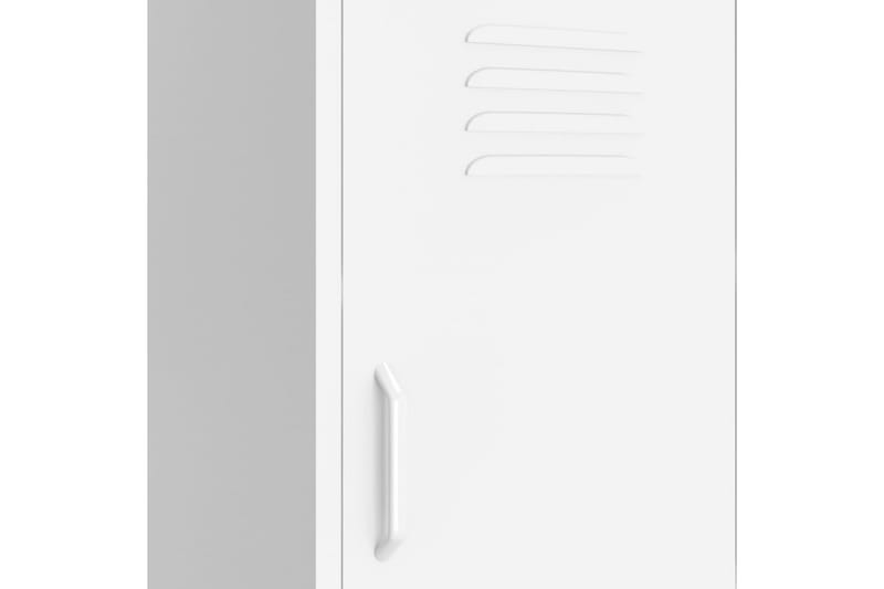 Förvaringsskåp vit 80x35x101,5 cm stål - Vit - Förvaring - Skåp