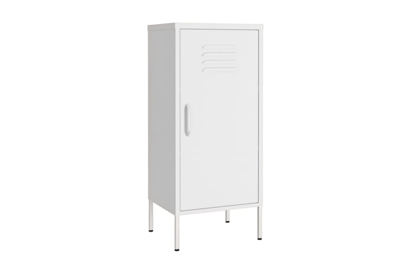 Förvaringsskåp vit 80x35x101,5 cm stål - Vit - Förvaring - Skåp