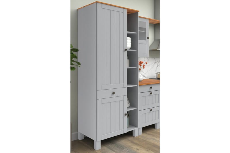 Alby Bokhylla 205x75 cm - Grå - Förvaring - Hyllor - Bokhylla