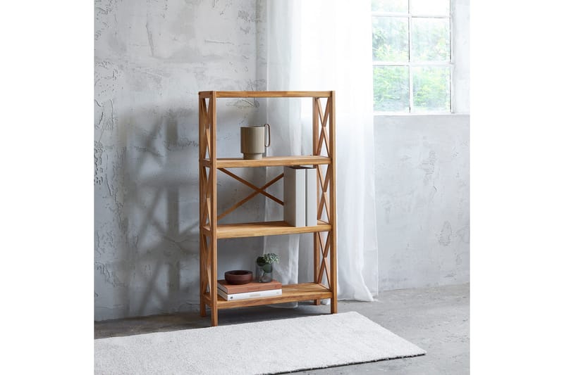 Ayanna Bokhylla 70 cm i Teak - Brun - Förvaring - Hyllor - Bokhylla