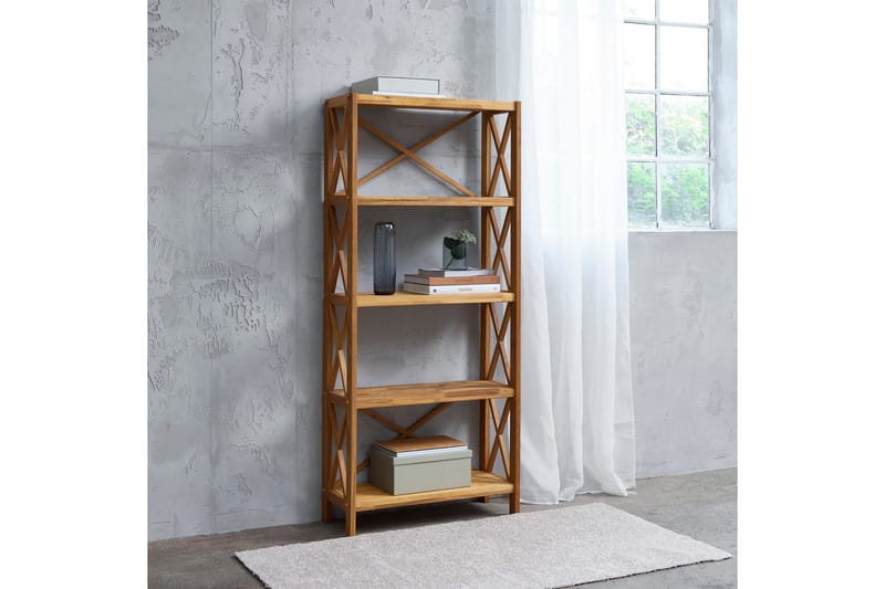 Ayanna Bokhylla 70 cm i Teak - Honungsbrun - Förvaring - Hyllor - Bokhylla