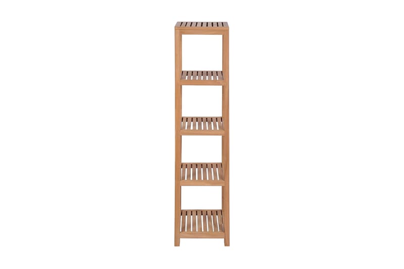 Badrumshylla 4 nivåer massiv teak 42x42x165 cm - Brun - Förvaring - Hyllor - Badrumshylla