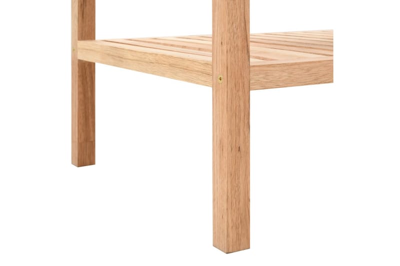 Badrumshylla massivt valnötsträ 100x40x65 cm - Beige - Förvaring - Hyllor - Badrumshylla