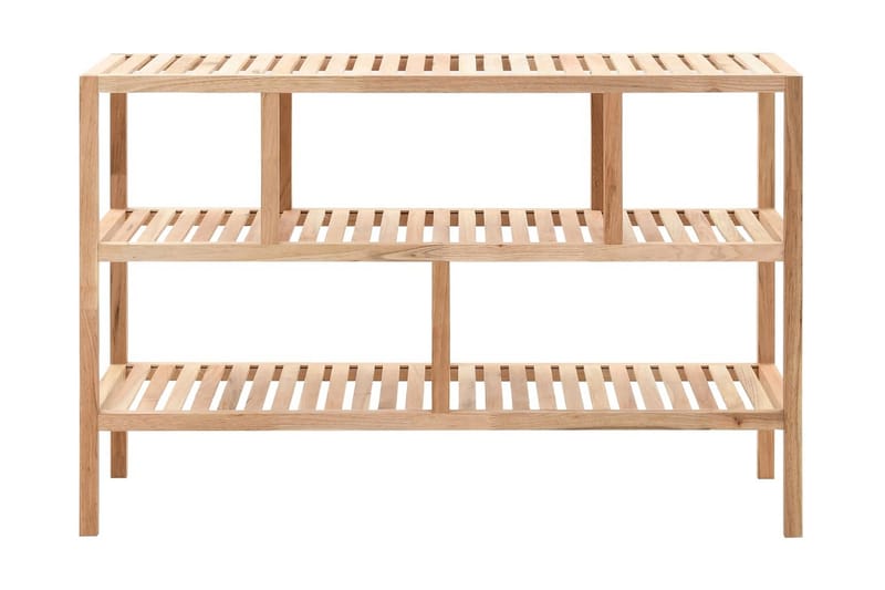 Badrumshylla massivt valnötsträ 100x40x65 cm - Beige - Förvaring - Hyllor - Badrumshylla